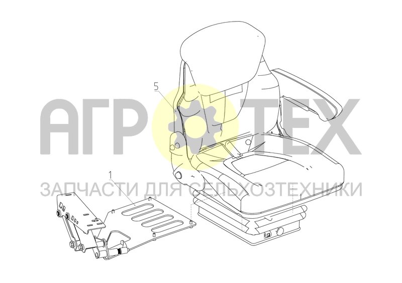 Чертеж Сиденье оператора (МРУ-1.00.950-01)